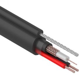 Кабель REXANT КВК-П-2+2x0,75 кв.мм, +ТРОС черный 01-4107 