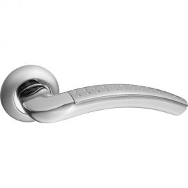 Дверная ручка Renz Венеция хром матовый/хром блестящий INDH 36-08 SC/CP 