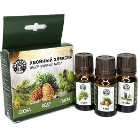 Набор эфирных масел Бацькина баня Хвойный эликсир 16101 