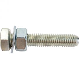 Болт Невский Крепеж DIN 933, с шестигранной головкой, оцинк., М8x40 + гайка + шайба 4 шт. 812723 