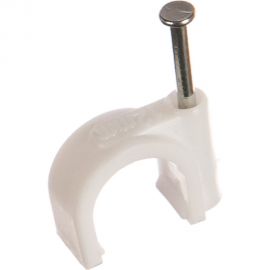 Пластиковая круглая скоба с гвоздем FORTISFLEX СПК 12 20шт 49463 