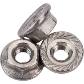 Шестигранная гайка с фланцем с насечками DINFIX ДИН 6923, нерж. А2, M3, 10 шт. 00-00002966 