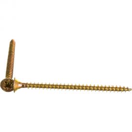 Потайной универсальный шуруп Метизный двор 4,0x60, желтый, 250 шт. 4607159063311 