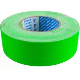 Тканевая влагостойкая лента FOLSEN флюоресцентная, 48мм х 50м, зеленая 054034850 