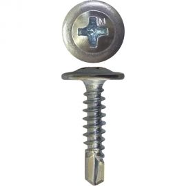 Саморез Daxmer ПШС 4,2x19 с прессшайбой сверло белый цинк 1 кг 432249 