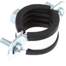 Хомут с винтовым креплением Стройбат 3/4" 25-28 мм белый цинк 6 шт. 308840 