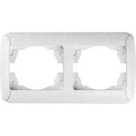 Горизонтальная рамка GUNSAN 2 поста Fantasy белый 16231164-000141 