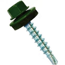 Кровельные саморезы ВИРТУОЗ 5,5х32 мм, RAL 6005, зеленый мох, 150 шт. 600-23964 