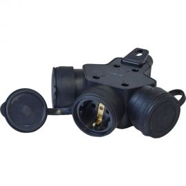 Переносная разборная розетка SVET РА 16-003 УХЛ3 IP 44, каучук, SV0302-0003 