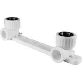 Монтажная планка VALFEX PP-R белая, 25х1/2 дюйма ВР, под смеситель 10124025 127-0299 