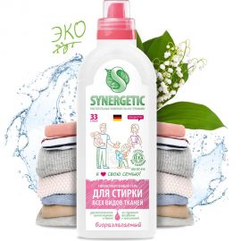 Универсальный гель для стирки белья SYNERGETIC 1 л 4613720439058 109100 