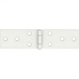 Петля VORMANN широкая, французская, 140х34х1,6 мм, оцинкованная, латунный штифт, белая 00505 140 W 