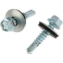 Кровельные саморезы Tech-Krep 5,5х25 оцинк с буром 5 кг коробка 140558 