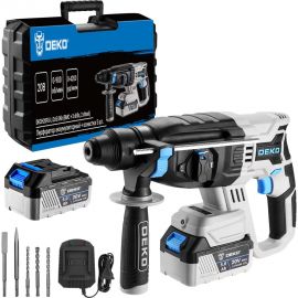 Аккумуляторный перфоратор DEKO DKCH20FU-Li в кейсе + оснастка 5 шт., 20 В, 2x5.0Ач 063-4419 