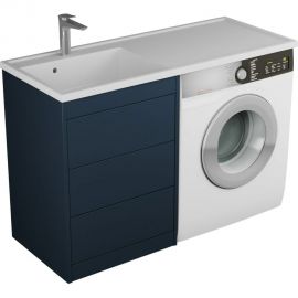 Тумба Veneciana Nera 55 под умыв-к ""Magenta 1200"" R/L и стир.маш., с 3-мя ящиками индиго 55526 