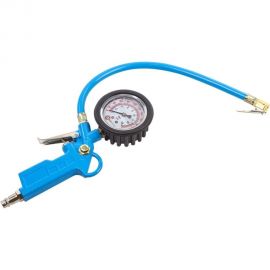 Пистолет для подкачки шин Forcekraft с аналоговым манометром и шлангом (0-16bar, манометр заполнен глицерином), в блистере fk-2370g 54664 