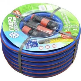 Поливочный шланг РемоКолор Сапфир ПВХ армированный, 3-х слойный, синий, фитинг, 1.85 мм, 3/4"", 20 м 66-3-320 