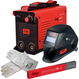 Сварочный инвертор FUBAG IR 200 (200а) + набор из 3 предметов: маска+краги сварщика+электроды 41329_vset 