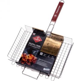 Объемная большая решетка-гриль Forester 26x38 см, нержавеющая сталь BQ-N03P 