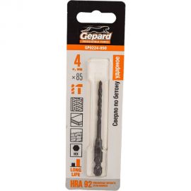 Сверло твердосплавное спиральное по бетону 4x85 мм, HRA 92 Gepard GP0224-850 