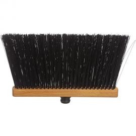 Метла для пола и улицы YOZHIK Гардена лайт ""Эконом"", 280x30x16 мм, 79 пучков, высота ворса 130 мм, 3-х рядная, синтетическое волокно чёрное Y/МГЭ/280 