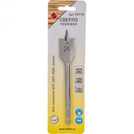 Сверло перовое (24х152 мм) по дереву Энкор 19110 