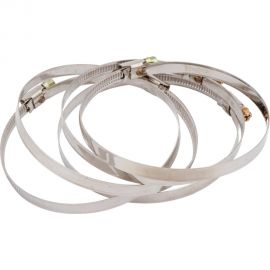 Червячный хомут РОССНА 90х110 мм 4 3/8"" нержавеющая сталь, винт, 5 шт. Р860718 DIY 