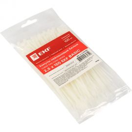 Нейлоновый хомут EKF Basic 100 шт. plc-c-2.5x150 