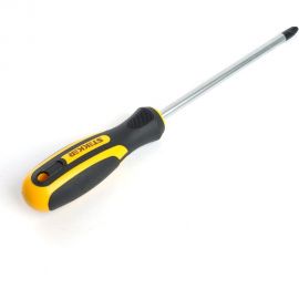 Крестовая отвертка STEKKER ph 1x100 мм, cr-v, двухкомпонентная рукоятка sdm-ph1-100 , 39769 