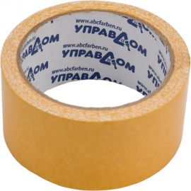Клейкая двухсторонняя лента УправДом укрепленная тканью, 50 мм, 10 м 243 4100015947 
