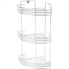 Угловая полка Рыжий кот трехъярусная Vento 19*19*41 см хром 310847 