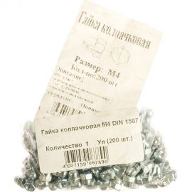Колпачковая гайка Метизный двор M4 DIN 1587, 200 шт. 4607159067890 