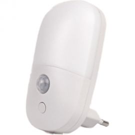 Светодиодный ночник ROCKETSOCKET с датчиком движения овальный, Вкл/Выкл/Авто, 3 режима яркости, теплый белый свет, 0.5Вт, Белый RS-791A 