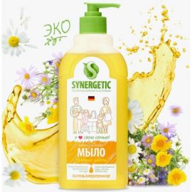 Жидкое мыло Synergetic Полевые цветы, дозатор, 500 мл 4623722258441 105056 