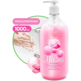 Жидкое увлажняющее крем-мыло Grass Milana fruit bubbles флакон, 1000 мл 125312 