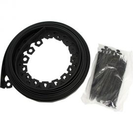 Гибкий бордюр Протэкт 10 м х 38 мм, с колышками 30 шт., чёрный ПБГ-38/10 