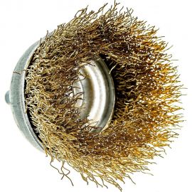 Щетка металлическая со шпилькой чашка 50 мм для дрели ON 20-02-050 