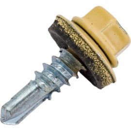 Кровельные саморезы ВИРТУОЗ 5,5х19 мм, RAL 1014, слоновая кость, 200 шт. 600-59406 