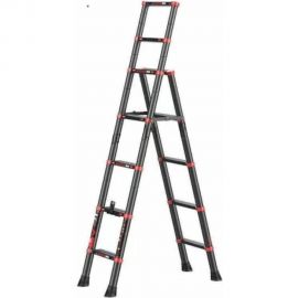 Телескопическая лестница-стремянка WORKY BLACK 4+5 ступеней, 1.1м+1.4м ARD257794 