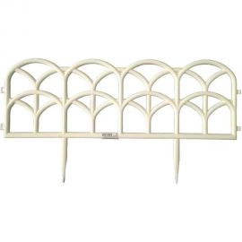 Садовое ограждение ПОЛИМЕРСАД Забор декоративный №10, белое, 4 шт. ПС-ЗД10-бел 