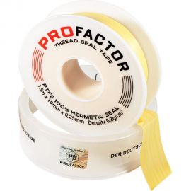 ФУМ лента PROFACTOR PF Professional желтая Ф85 мм 19мм х 0,25мм х 15м PF FE 531 