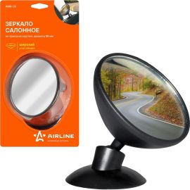 Круглое зеркало салонное на присоске диаметр 88 мм Airline AMR-03 