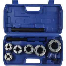 Набор трубных клуппов ТУНДРА 1/4""-3/8""-1/2""-3/4""-1""-1 1/4"" + трещотка в сборе, 9 предметов 4987620 