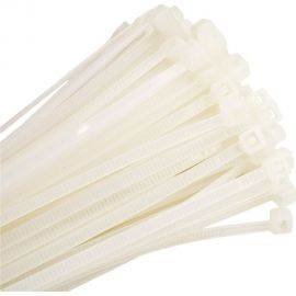 Кабельный хомут duwi нейлон, 200x2,5 мм, белый, 100 шт. 30263 6 