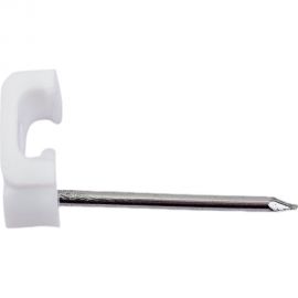 Скоба для кабеля Невский Крепеж плоская, Б6 мм, 50 шт. 800452 