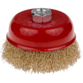 Щетка-чашка по металлу 100 мм, М14, латунная для УШМ SAMGRUPP 16207 