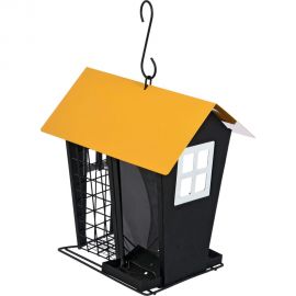 Металлическая универсальная кормушка для птиц Blumen Haus сыпучий корм/ фрукты, 19x15x21.5 см 65711 