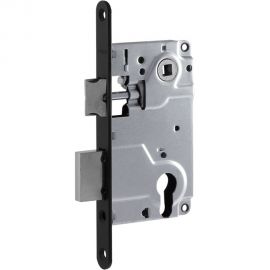 Врезной дверной замок НОРА-М 25-85 черный 18514 