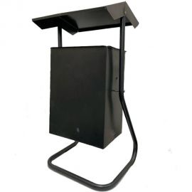 Металлическая урна Рустрейд поворотная, с крышей, с подставкой из круглой трубы (24 литра) №6 СИ-01771 