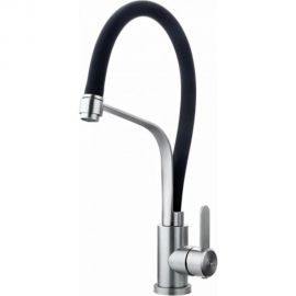 Смеситель для кухонной мойки FASHUN из нержавеющей стали, с гибким черным изливом A54012-7 